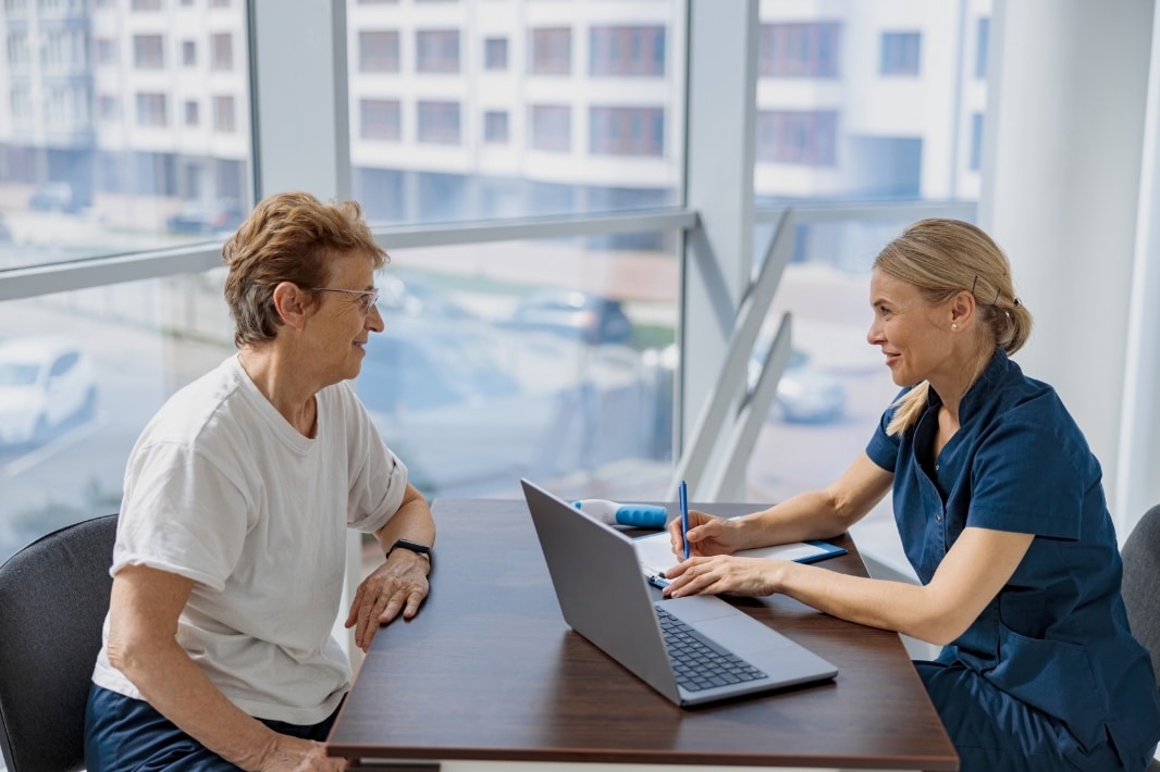 a patient consultation in progress